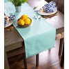 DII Everyday Collection, Fringed Solid Tabletop, Table Runner, 14x72, Aqua