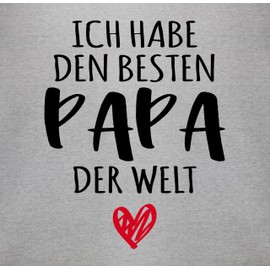 Shirtracer - Baby Bodysuit Boy Girl - Ich habe den besten Papa der Welt - Bester Papa ist der Beste, 2 mottled grey