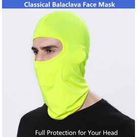 Balaclava Ski Mask Head Mask Full Face Mask Windproof Face Cover Sun UV Protection Scarf Men Women Outdoor Sport Cycling Cap (Light Green)