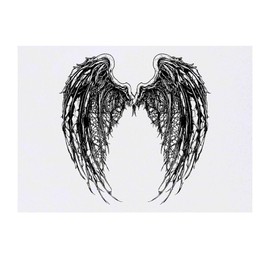 'Gothic Vampire Wings' Temporary Tattoo - Water Resistant, Skin-Safe, Non-Toxic Transfer (TO00081395)