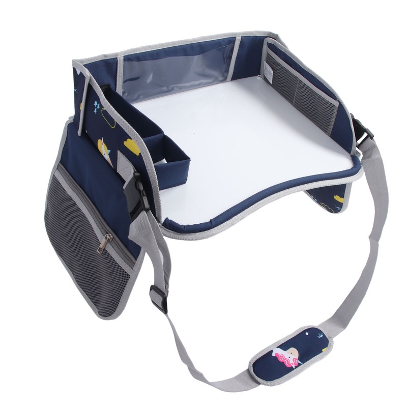 Kids Travel Tray Erasable Drawing Board Organization Pockets Activity Essentials