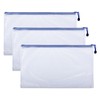 Skweawert 3 Pcs 11.42" x 8.27" B5 Sizes Mesh Zipper