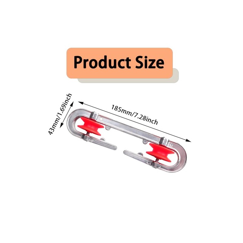 Heavy Duty Clothesline Pulley Kit - 2 Pack Tensioner Separator