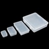 Goodma 7 Pieces Mixed Sizes Rectangular Empty Mini Clear Plastic