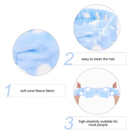 Semato Bachelorette Party Favor Set Bride Spa Headband Bride Headband and Bridesmaid Headband Skincare Headbands for Women Cute Bow Head Bands Party Supplies (1 bride+ 7 blue dot)