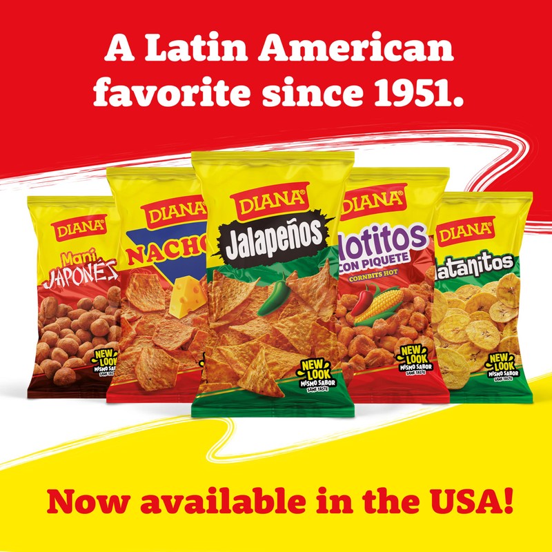 Diana Corn Chips, Hot/Picante BBQ Flavor, 4.05 Oz (Pack of