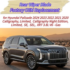 Rear Wiper Blade for Hyundai Palisade 2020-2025 2024 2023 2022 2021 Exact Fit Calligraphy Night Edition Limited SE SEL XRT Models | OEM Replacement Rear Back Windshield Wiper Blade