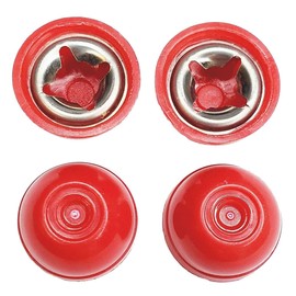 Quadrapoint Hub Cap Cover Replacement Compatible with Popular Red Wagon Brand for Classic Infant/Baby Walker Wagon and Other Walkers - fits 1/4 Inch Axle Diameter, Red 4-pk