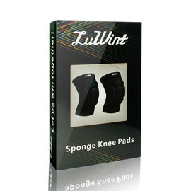 Luwint Protective Thick Sponge Knee Pads Knee Brace - High Elastic Non-Slip Basketball Volleyball Knee Sleeves Support for Gardening Weightlifting Running Gym Yoga, 1 Pair Unisex