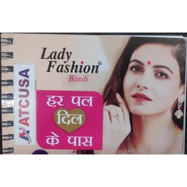 ATCUSA Lady Fashion Premium Spiral Book Round Multicolored Bindi with Crystals - Temporary Tattoo/Body Art/Jewel - Various Sizes 7mm - 96 Bindis