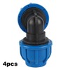 4Pcs Elbow Connector, PE Plastic Water Connector, Water Pipe 32mm