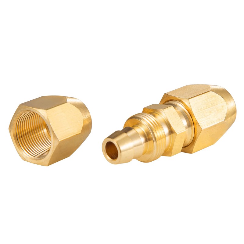Breezliy 4PCS Soild Brass Air Reusable Hose Splicer For 3/8-Inch