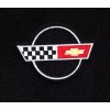 AFM NEW! FLOOR MATS 1984-1996 Corvette With Embroidered Circle Emblem
