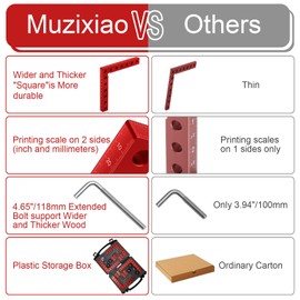 90 Degree Clamps for Woodworking, Corner Clamps,4Pack 5.5Inch Aluminum Alloy Right Angle Clamp, Positioning Squares for Picture Frames, Boxes, Cabinets, Drawers