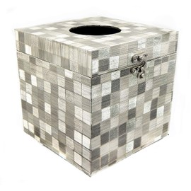 Square Tissue Napkin Paper Box Holder Tray Pumping for Home Office Car Automotive Decoration Tissue Box Cover Dispenser Case Holder Maroon