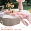 2 PCS Pink Cheesecloth Table Runners, 90x300 cm Boho Dusty