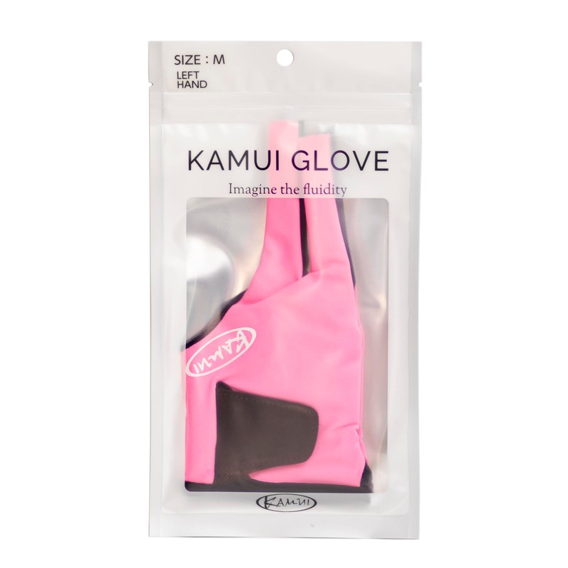 KAMUI Billiard Glove - Quickdry - for Left Hand (Pink,