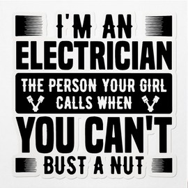 Decal Stickers of I'm an Electrician Premium Indoor (No Waterproof) Vinyl Decal Stickers for Laptop Phone Accessory Helmet Car Window Mug Tuber Cup Door Wall Decoration - USCVER3f8337bBL0124