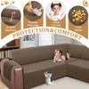 ALIECOM Corner Sectional Couch Covers L Shape Sofa Covers Washable