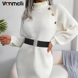 VONMELLI Wide Stretch Belts for Women - Ladies Elastic Waistband Stretchy Waist Belt for Dresses Black XL
