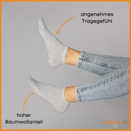 10/20/30 Pairs of Trainer Socks, for Men and Women, Black, White, Grey, Cotton, 10 x grey