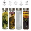 23oz Borosilicate Glass Water Bottles with Stainless Steel Lid -