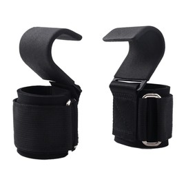 Hsthe Sea Weightlifting Hook Straps Pair, 8mm Wrist Strap Support Non-slip Rubber Coated Grips for Deadlift Powerlifting Pull-ups Exercise Fitness Training Bodybuilding Gym Workout Men and Women