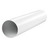 Fantronix 150mm Dia x 350mm Short Length Plastic Circular Solid Ducting Pipe Tube White Hose - Rigid Straight Duct Channel