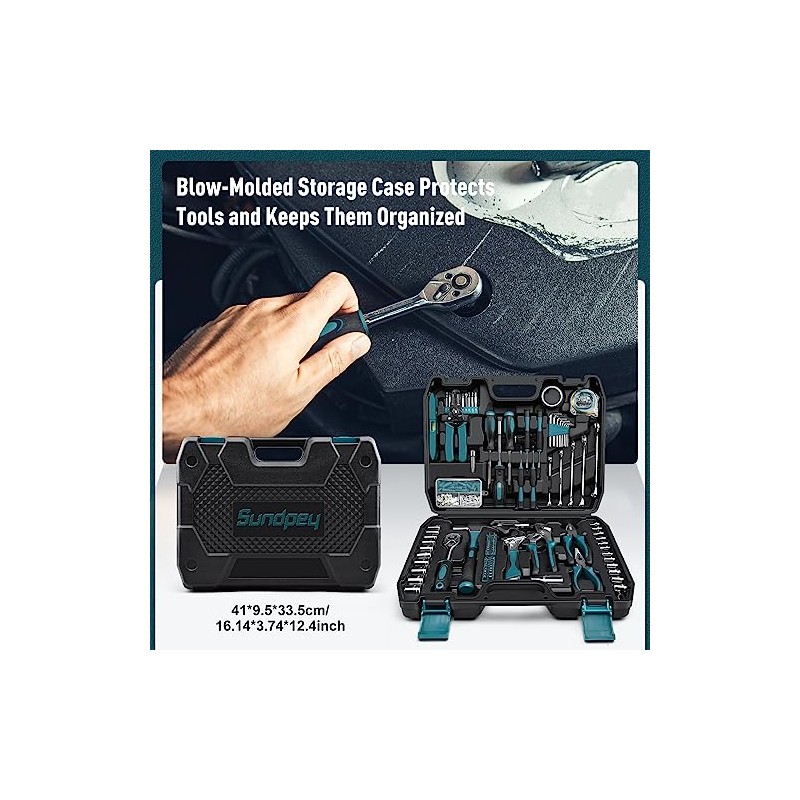 Sundpey Home Tool Kit 281-PCs - Portable Complete Basic Repair