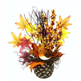 Arrangement bird in cone.