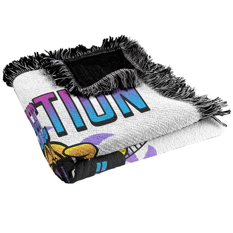 LOGOVISION Garfield Blanket, 50"x60" Perfection Woven Tapestry Cotton Blend Fringed