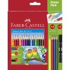 FABER-CASTELL 201597 - Buntstifte Set Colour Grip dreikant, 24-teilig, inkl.