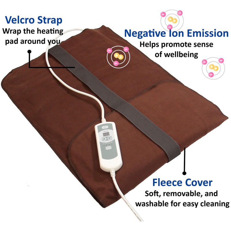 Natural Relief Extra Large Digital Moist Heating Pad with Coral