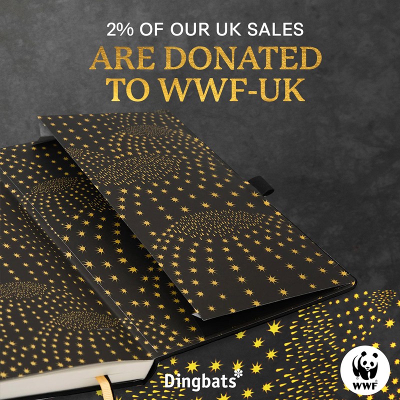 Dingbats* - Pro B5 Lined Large Notebook - Black Textile