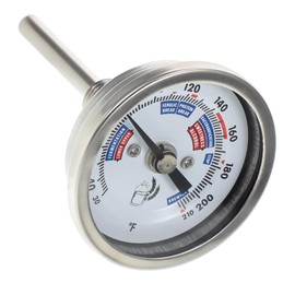 WOONEKY Stainless Steel Wine Thermometer High Accuracy Bimetallic Wine Temperature Gauge for Winemaking Brewing Scale Dial Thermometer Essential Tool for Home Professional Use