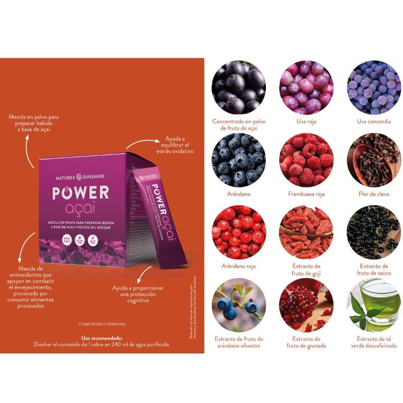 Power Acai, Suplemento Alimenticio en Polvo