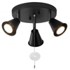 SEEBLEN 3-Light Industrial Directional Track Lighting with Pull Chain On/Off,
