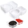 Huakaile 10 PCS Double Compartment Condiment Containers, Portion Cups with