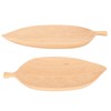 Leaf Shape Wood Plate Storage Trays Tea Tray Dessert Dinner