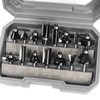 MNA Router Bit Set Wood-Smith Edition 15 Pieces 1/4 Inch,
