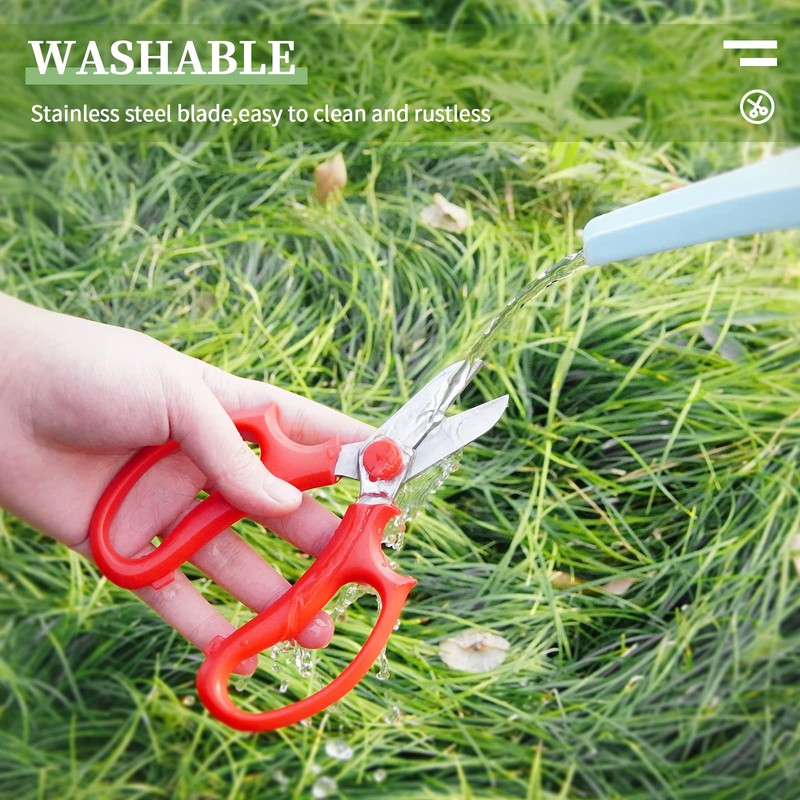 MANUFORE Flower Scissors Stainless Steel Pruning Shears with Comfortable Non-Slip
