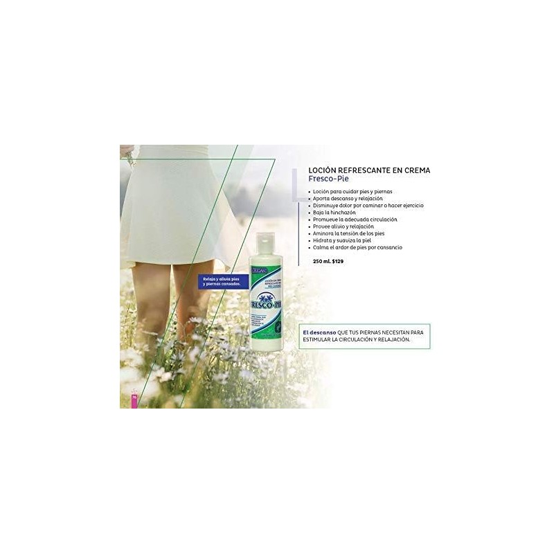 FRESCO-PIE Loción Refrescante en Crema 250ml. Línea Auxilio y Descanso