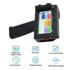 Fafeicy Handheld Inkjet Label Printer Gun with HD Touch Screen, 4 Core CPU, Printing on Wood, Fabric, Paper, Plastic for Date, Number, Batch Number, Serial Number
