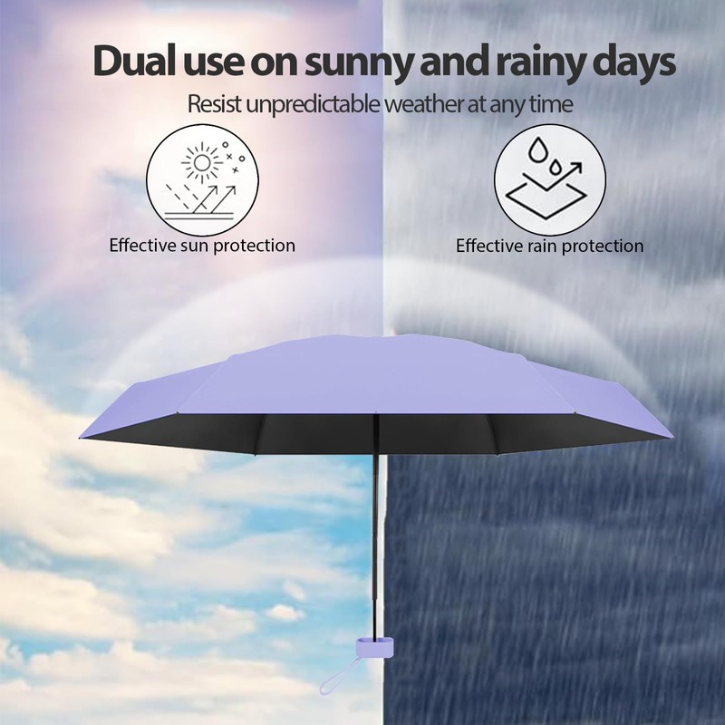 Sykerout Umbrella, Mini Umbrella, Pocket Umbrella, Compact Umbrella, Mini Foldable