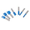 7 Pcs Straight Router Bit 8mm Shank Double Flute Wood