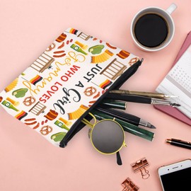 XYANFA Germany Cosmetic Makeup bag Germany Themed Gifts Germany Traveling Lover Gift German Gift For Women German Zipper Pouch (WHO LOVES Germany)