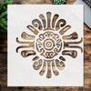 Ethnic Emblem Reusable Stencil, 8.5x11 Inches, Ideal for Painting and