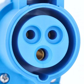 as - Schwabe Camping CEE Angle Coupling Caravan - 230 V / 16 A Outdoor Thermoplastic Coupling - For Caravans and Motorhomes - Suitable for Outdoor Use - IP44 - Made in Germany - Blue I 60475