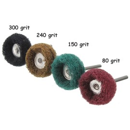 Yakamoz Abrasive Wheel,40Pcs 1.0-inch/ 25mm Abrasive Wheel Buffing Polishing Wheel Set Polishers Buffers Tool Kit for Rotary Tool - 3.0mm/ 1/8 inch Shank