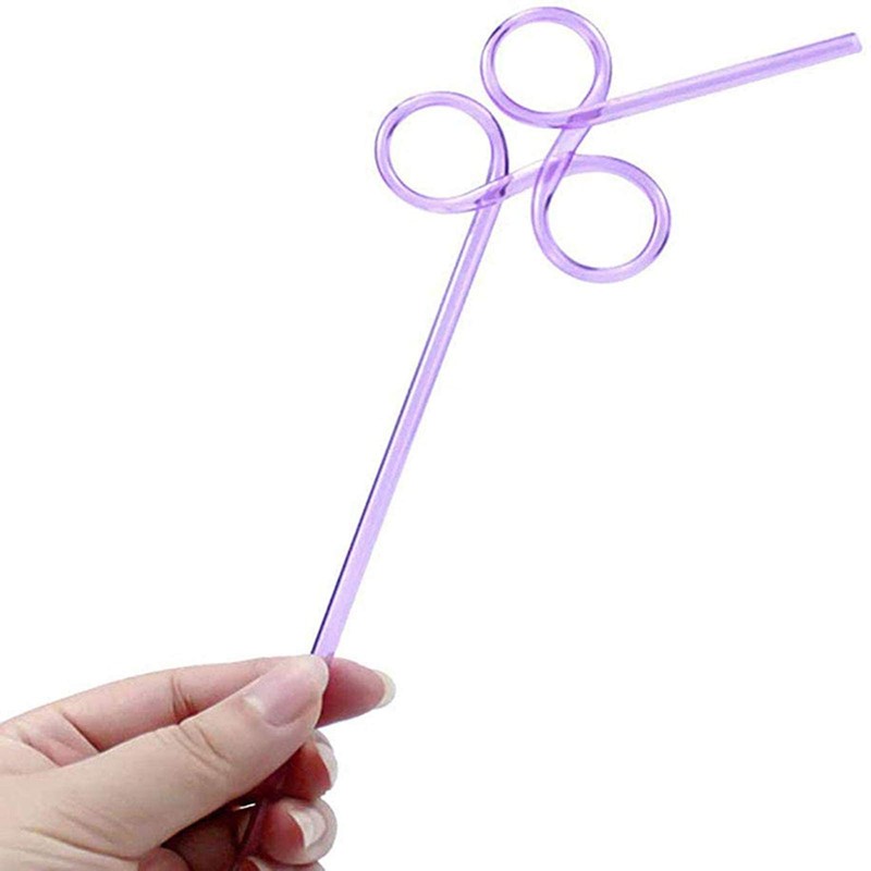 Reusable Straws Set of 30 Flexible Plastic Straws Funny Christmas